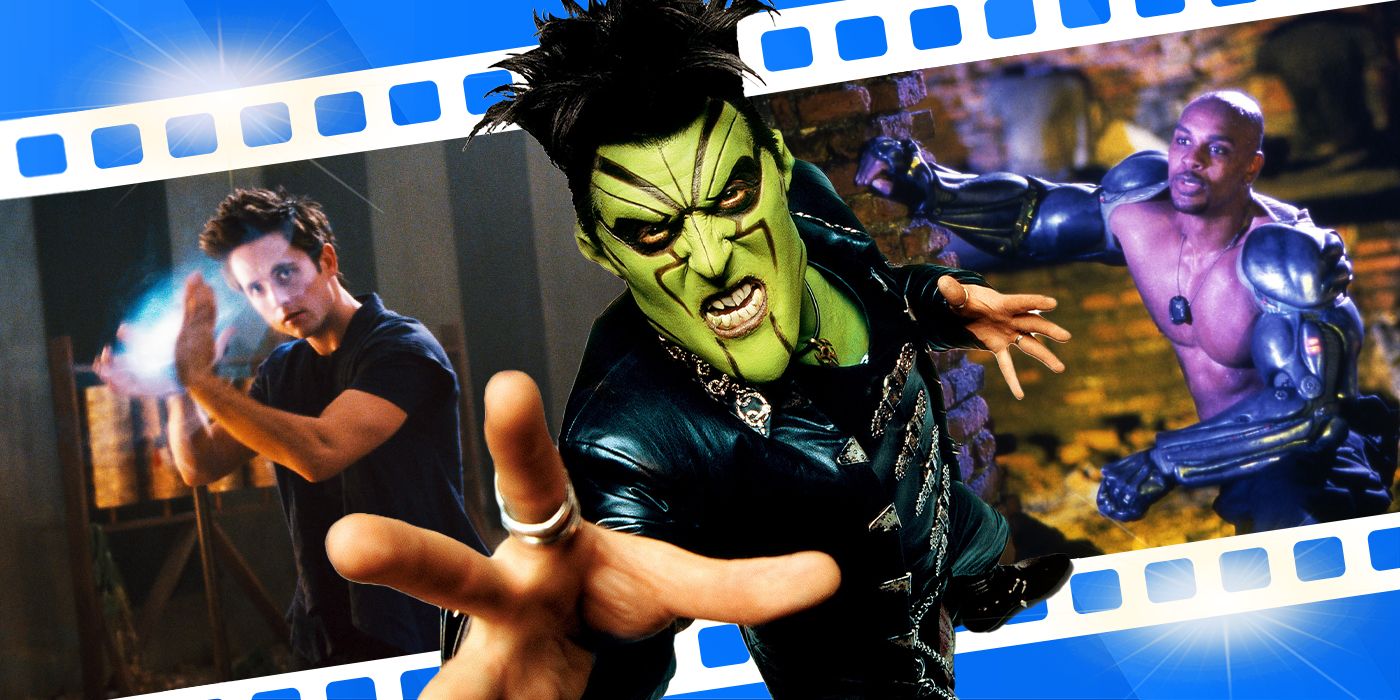 Blended image showing characters from Dragonball Evolution, Son of the Mask, and Mortal Kombat Annihilation