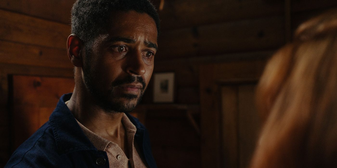 Alfred Enoch confronting Eleanor Tomlinson