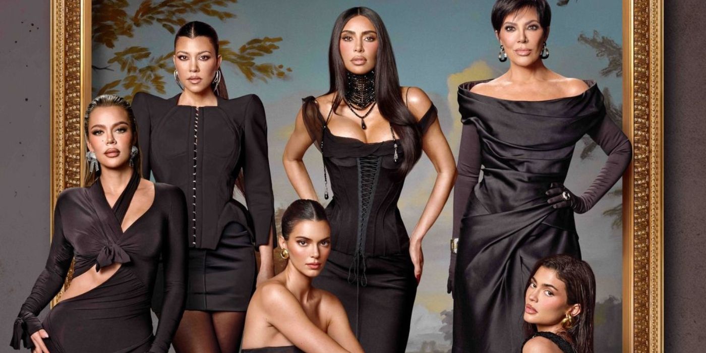 The family poses for a portrait for 'The Kardashians' Season 6.