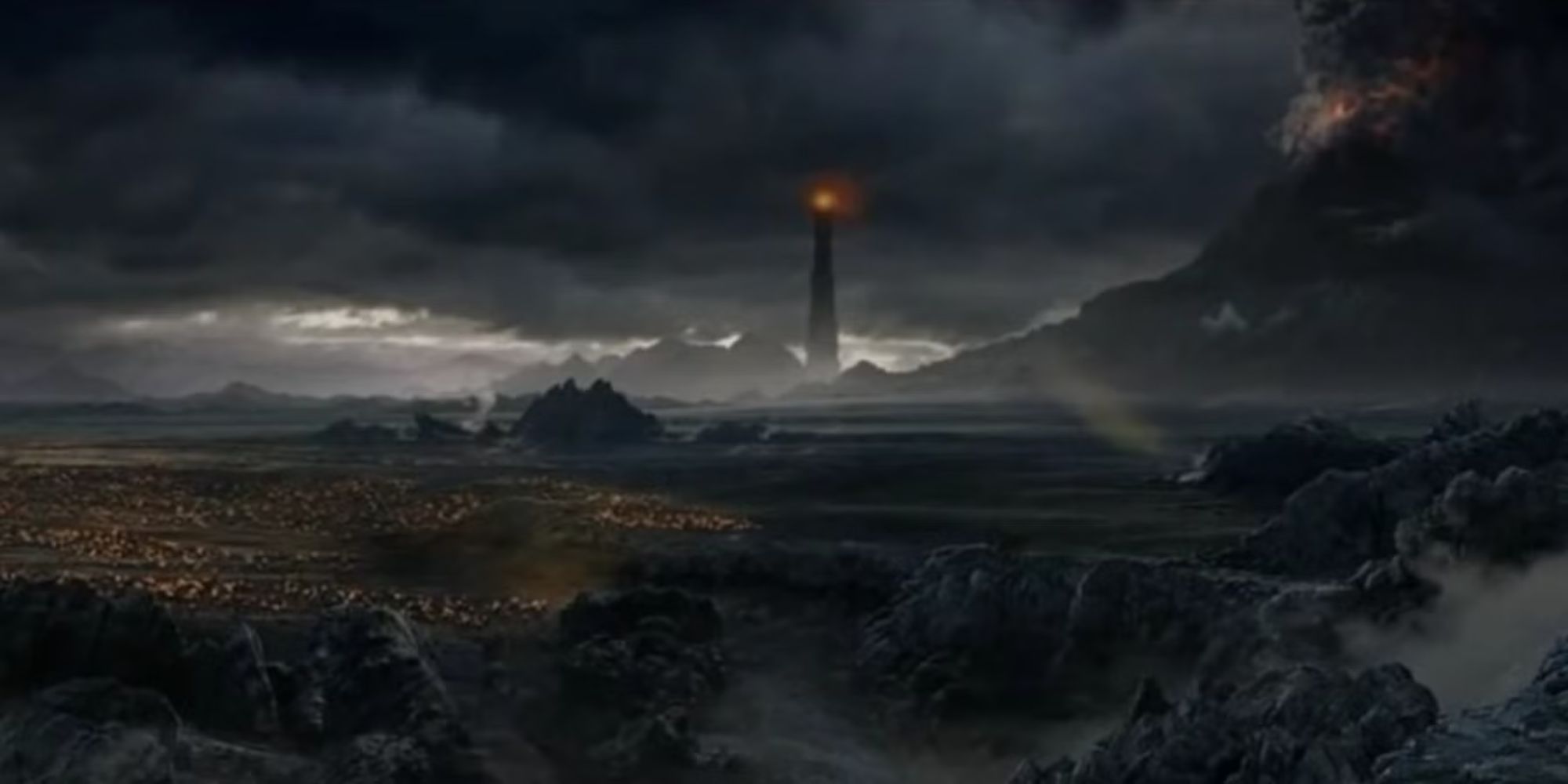 The lands of Mordor in The Lord of the Rings
