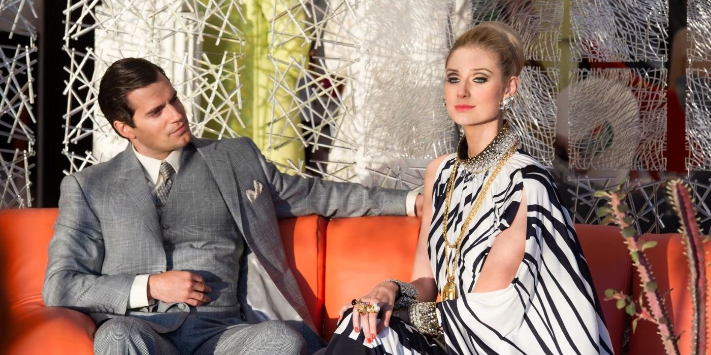 Henry Cavill as Napoleon Solo and Elizabeth Debicki as Victoria Vinciguerra in The Man from U.N.C.L.E.