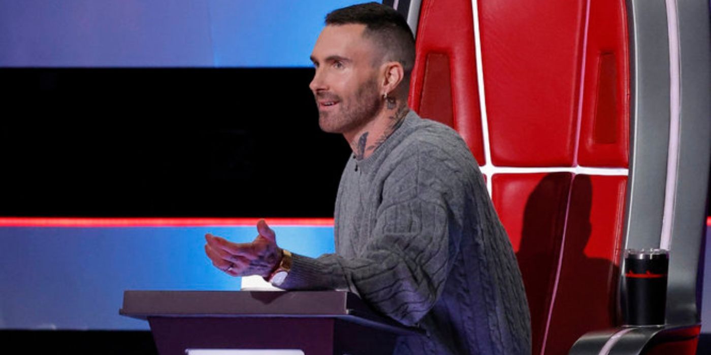 Adam Levine in his chair on 'The Voice' Season 27.