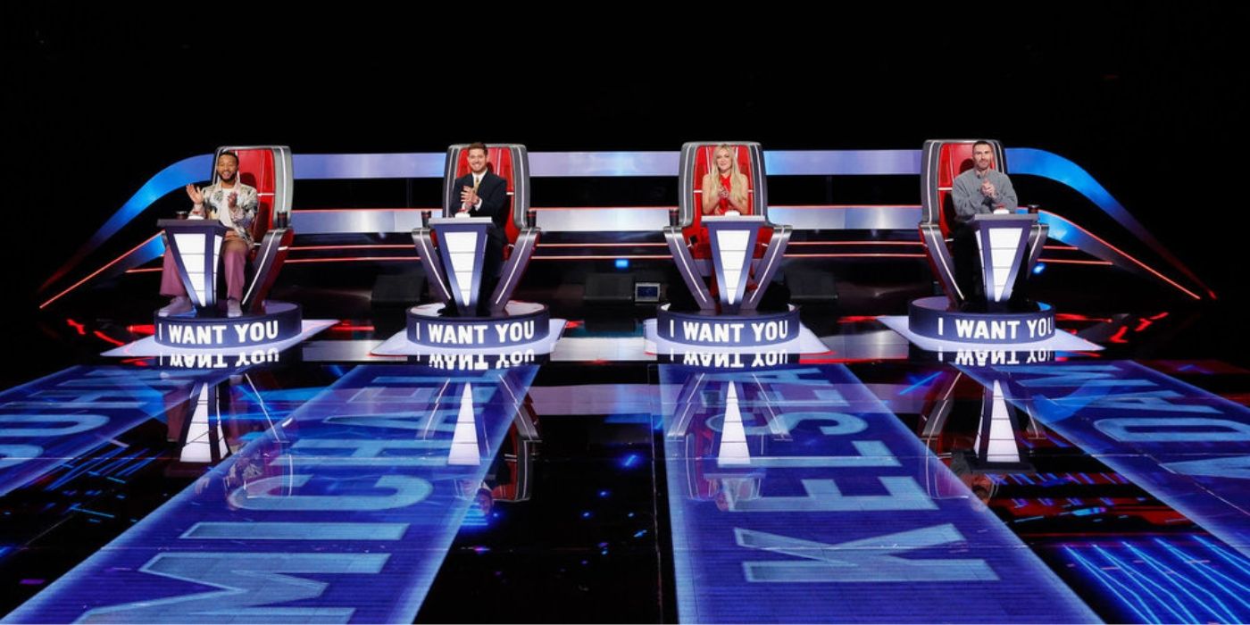 The coaches of 'The Voice' Season 27 illuminate their 'I Want You' on their chairs.