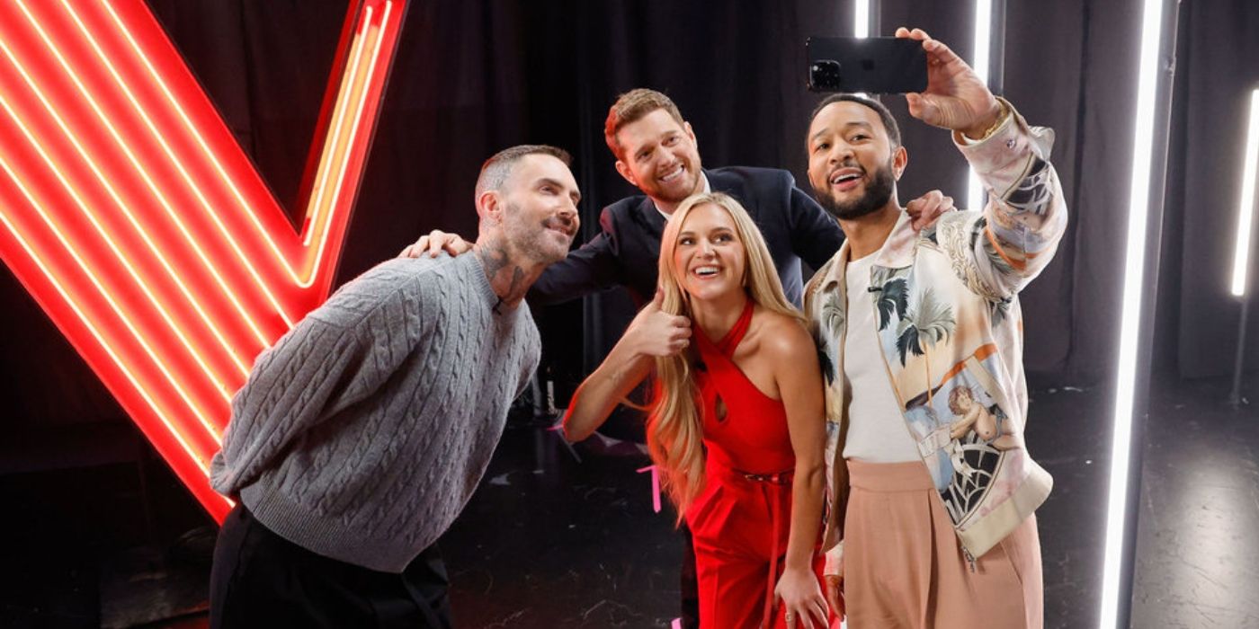 The coaches take a selfie on 'The Voice' Season 27.