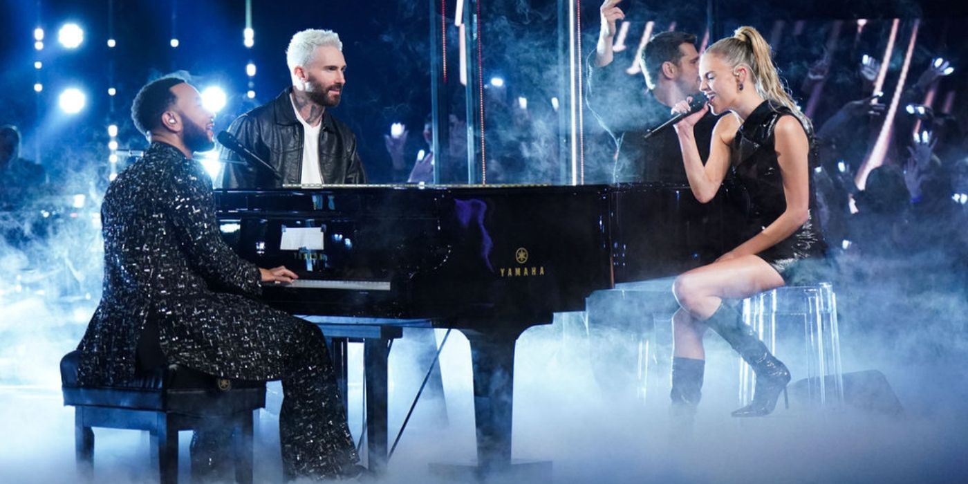 &lsquo;The Voice&rsquo; Season 27 sing together in the premiere.
