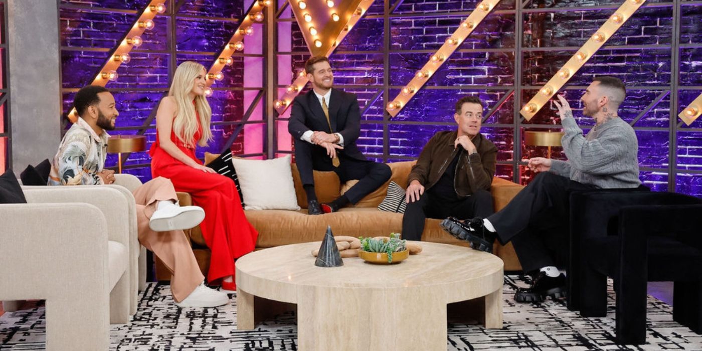 The coaches in the greenroom on 'The Voice' Season 27.