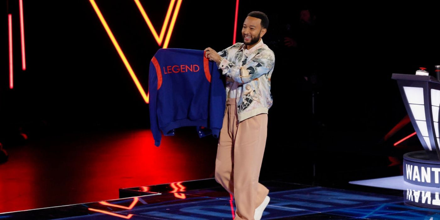 John Legend presents his jacket on 'The Voice'  Season 27.