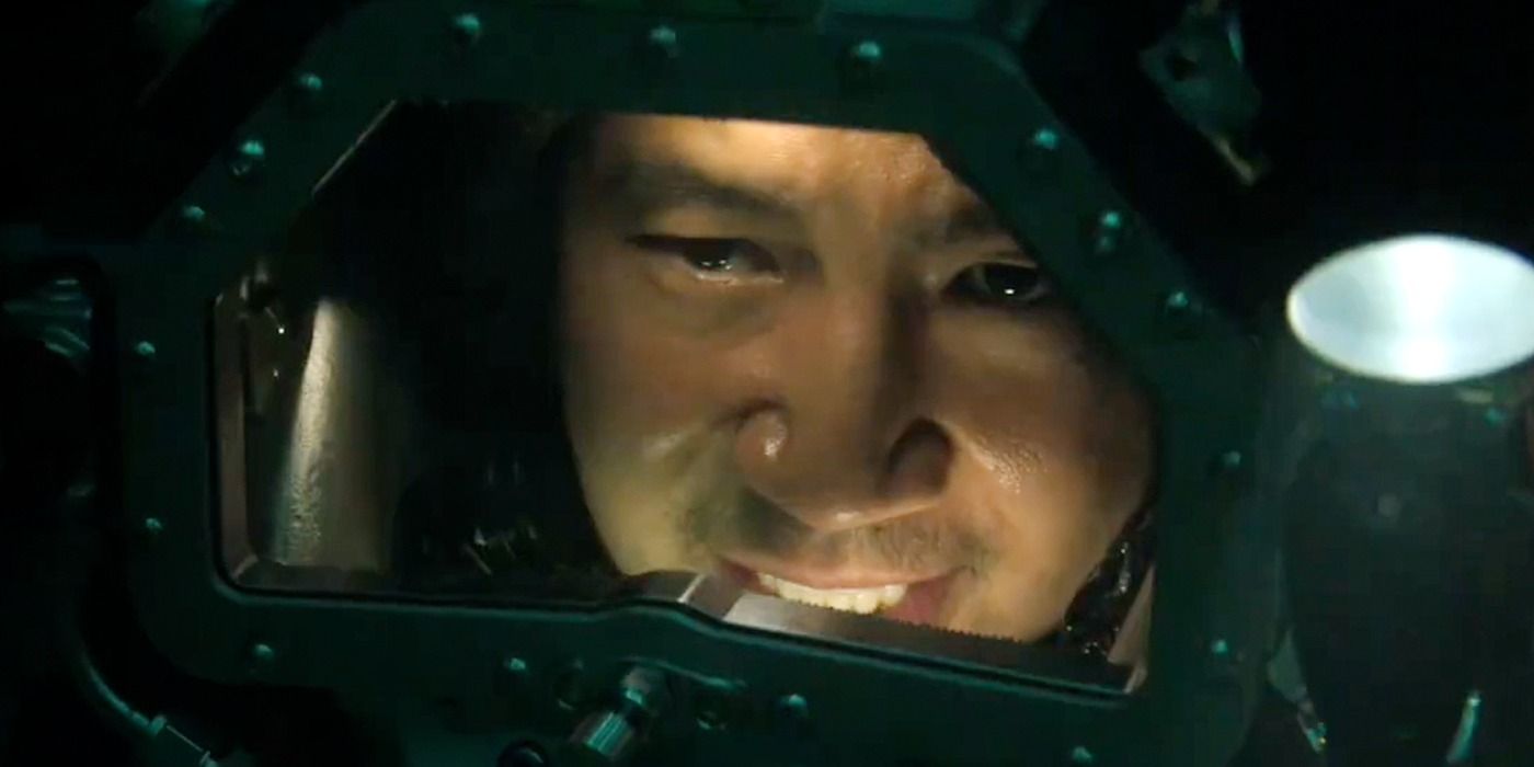 Simu Liu in a diving suit in 'Last Breath'