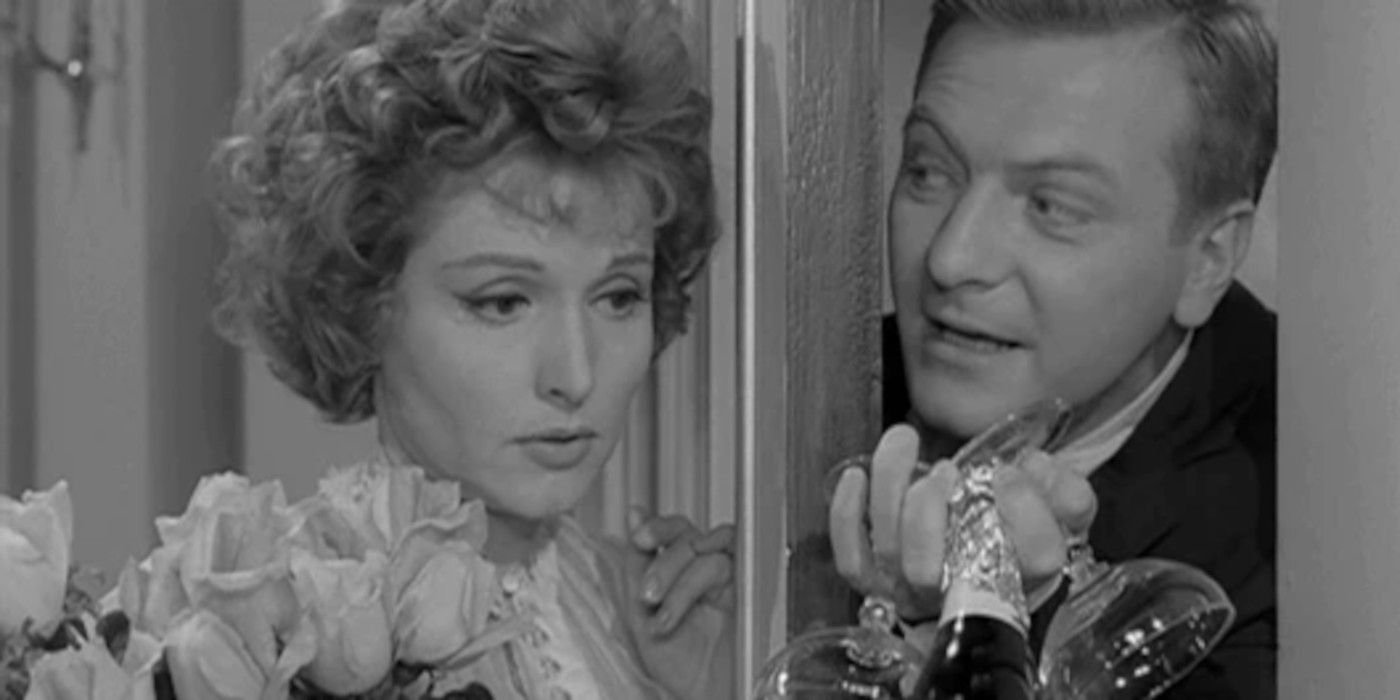 Roger tries to enter Leila's apartment in The Twilight Zone episode, "The Chaser".