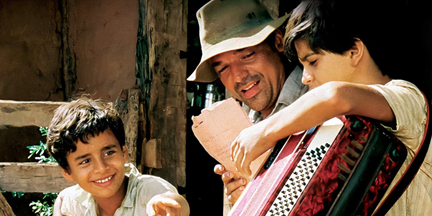 A man with two children in Two-Sons-of-Francisco.