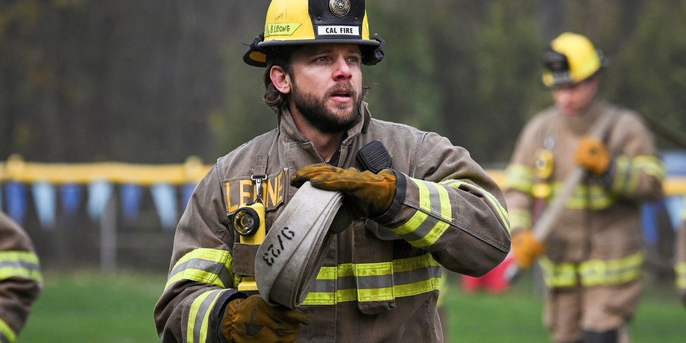 Max Thieriot in his fire fighter uniform in Fire Country Season 3, Episode 13