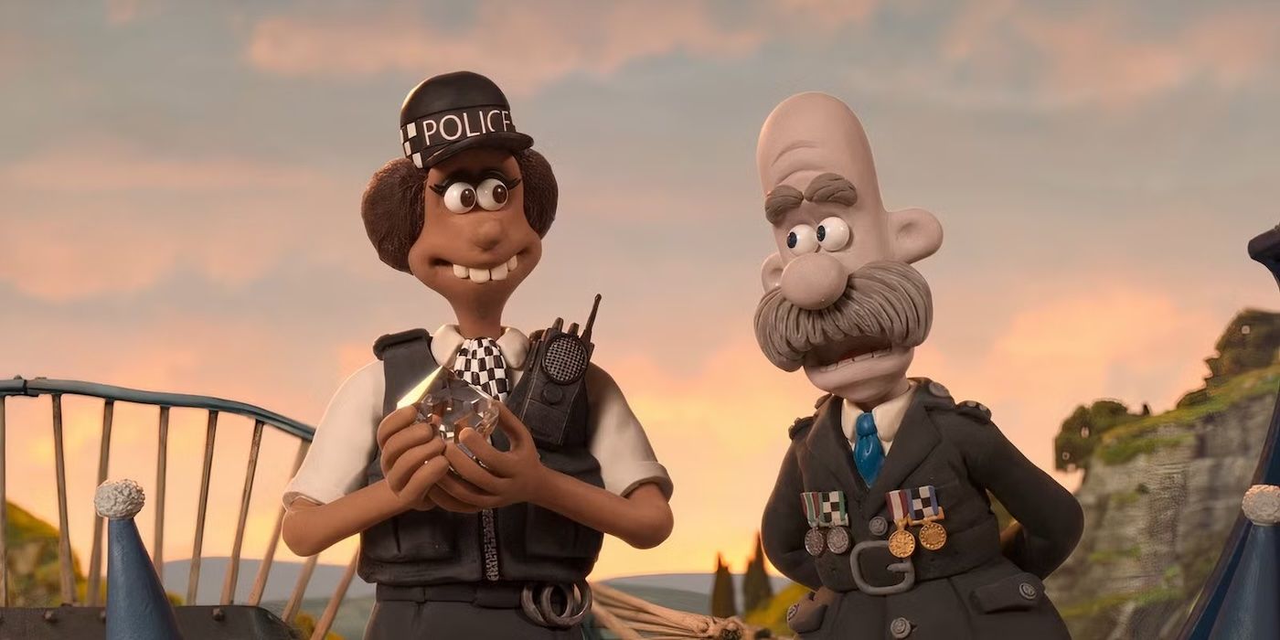 PC Mukherjee and Chief Inspector Albert Mackintosh in Wallace &amp; Gromit: Vengeance Most Fowl
