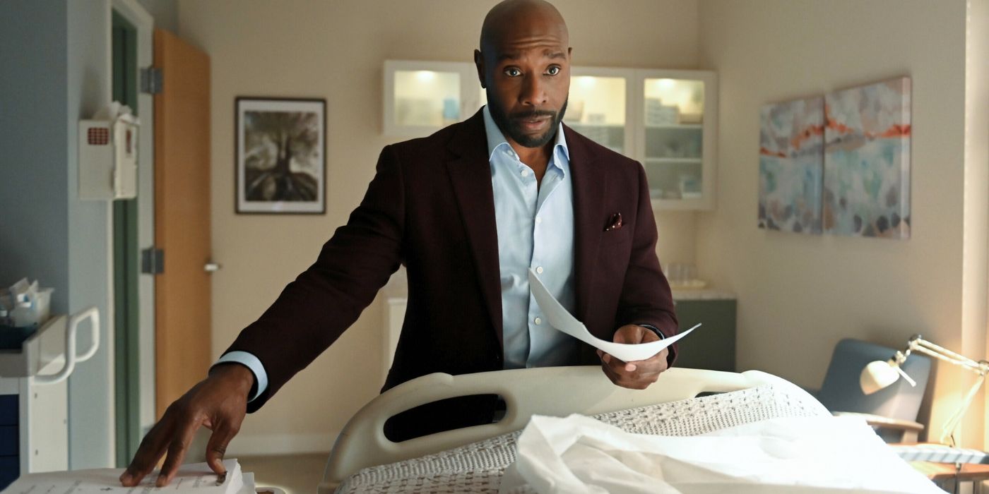 Morris Chestnut speaks with a patient in Watson Episode 2