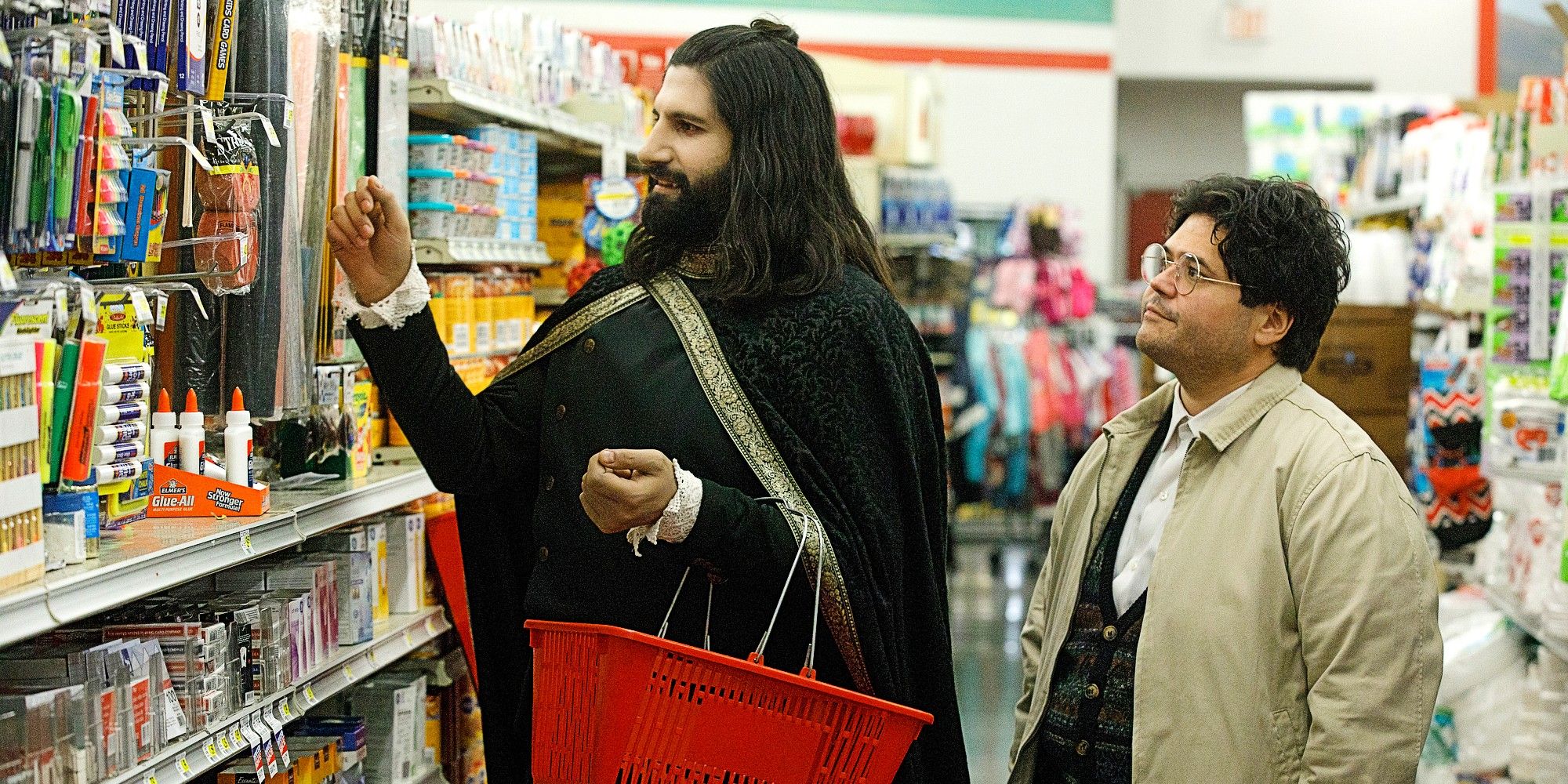 Nandor and Guillermo shopping together in the pilot episode of What We Do in the Shadows WWDITS