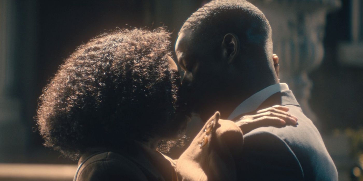 Xavier (Sterling K. Brown) and Teri's (Enuka Okuma) final kiss in a flashback during 'Paradise' Episode 6.