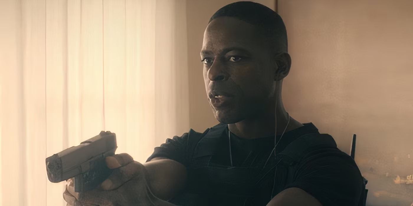 Xavier (Sterling K. Brown) breaking into Sinatra&rsquo;s (Julianne Nicholson) home at the end of &lsquo;Paradise&rsquo; Episode 6.