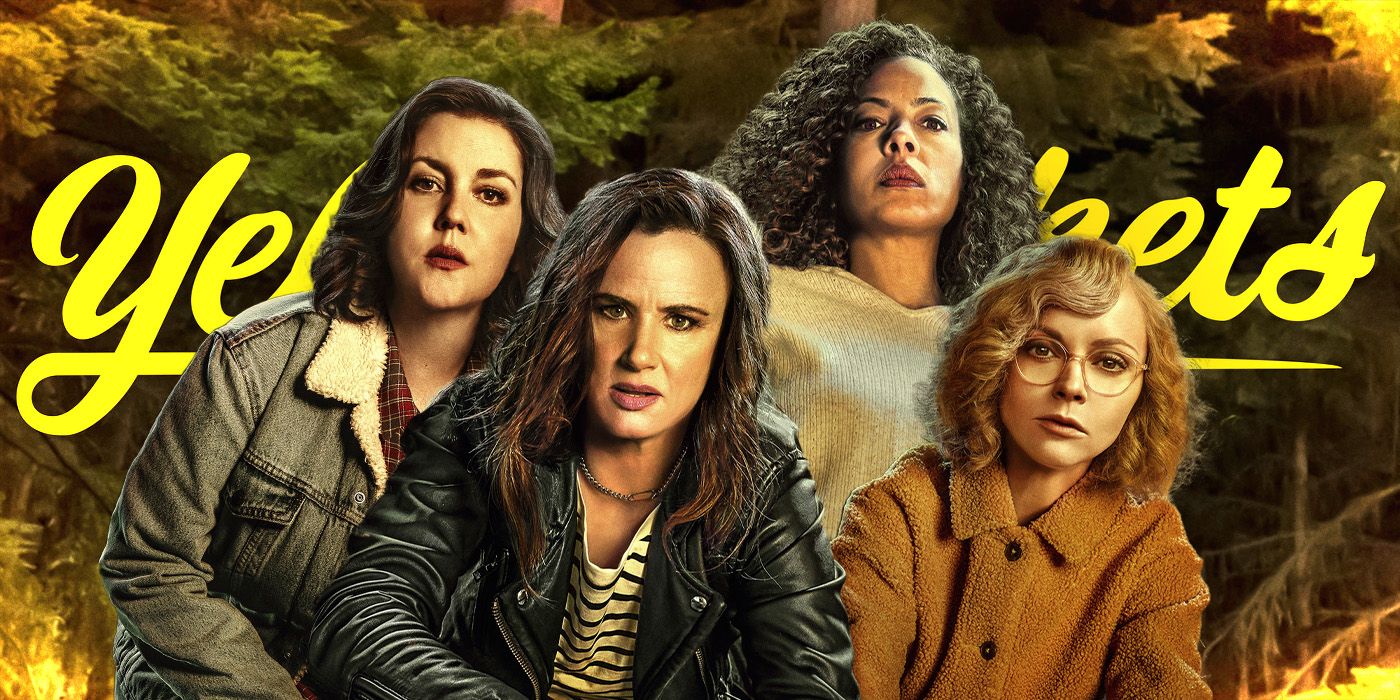 El elenco adulto de Yellowjackets (Melanie Lynsky, Juliette Lewis, Christina Ricci y Tawny Cypress)