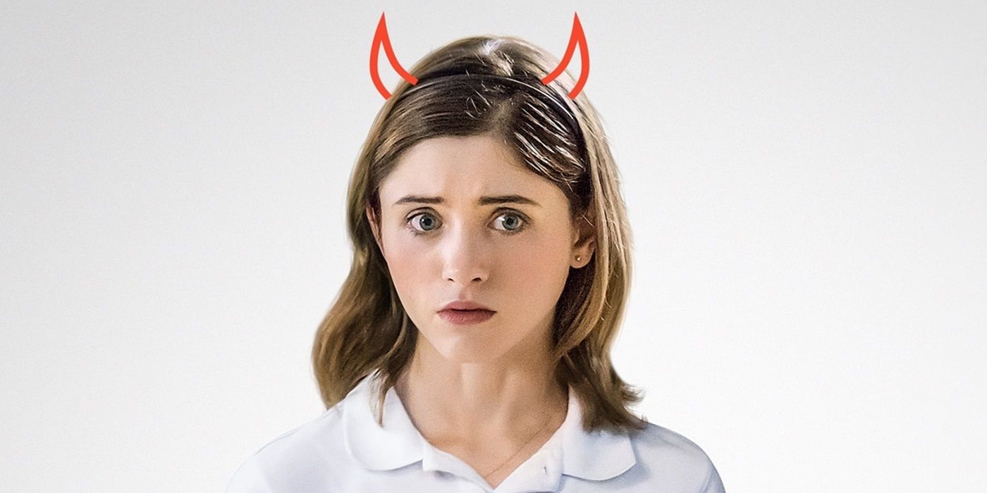 Natalia Dyer as Alice on a cropped poster for 'Yes, God, Yes'