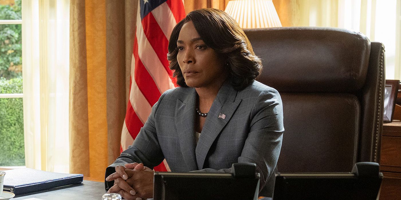 Angela Bassett sitting in the Oval Office in 'Zero Day'