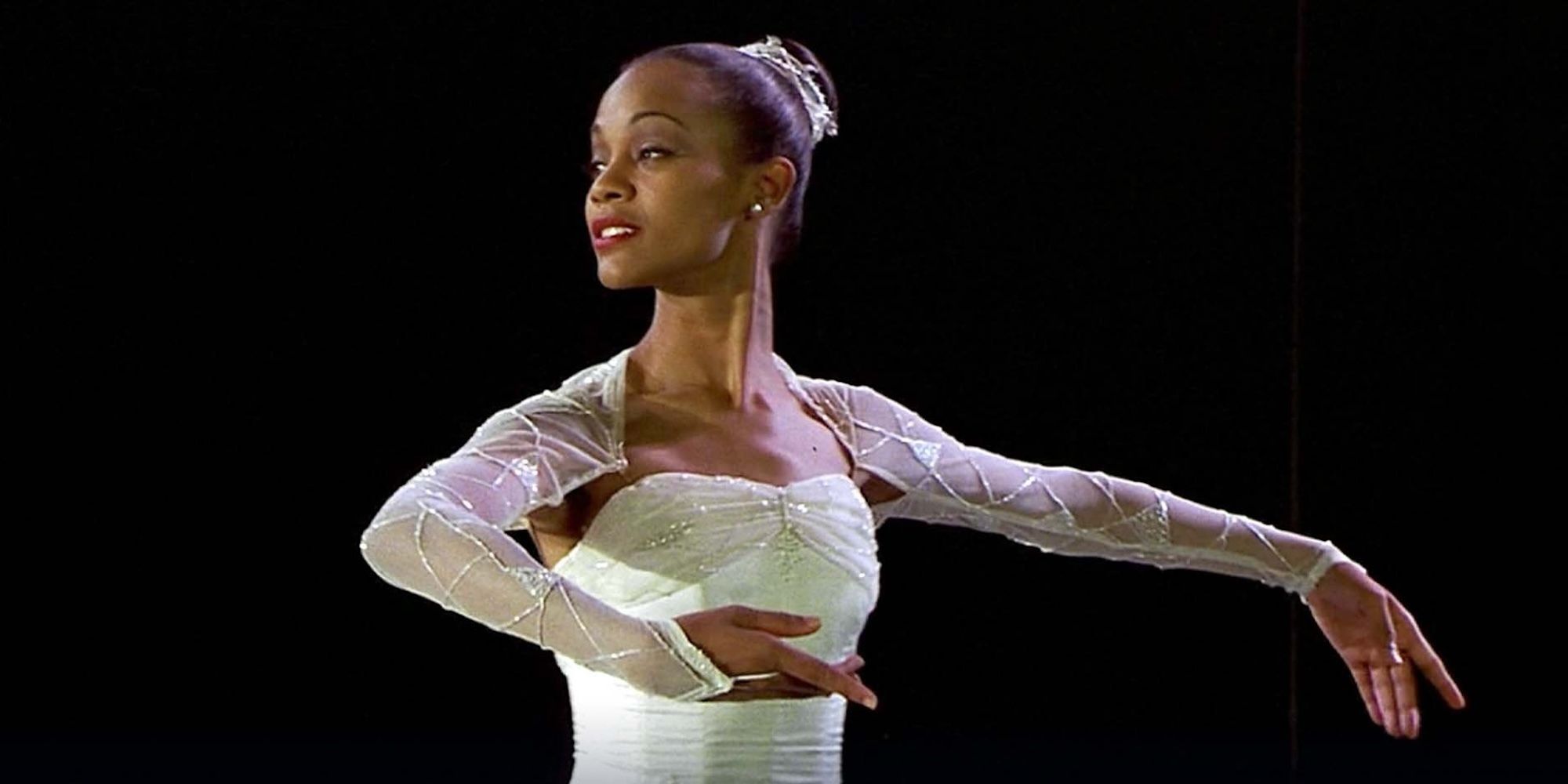 Zoe Saldana performing ballet as Eva in Center Stage