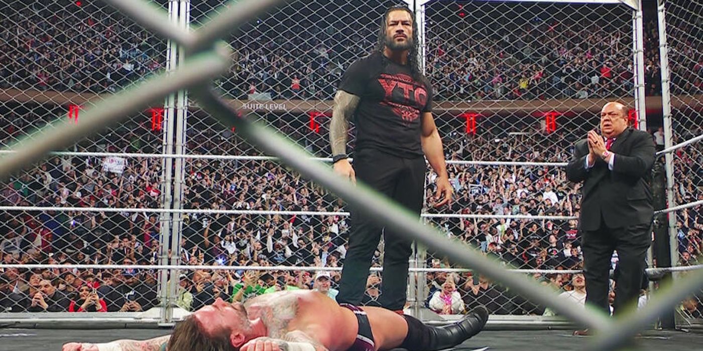 Roman Reigns stands tall over CM Punk on WWE Raw