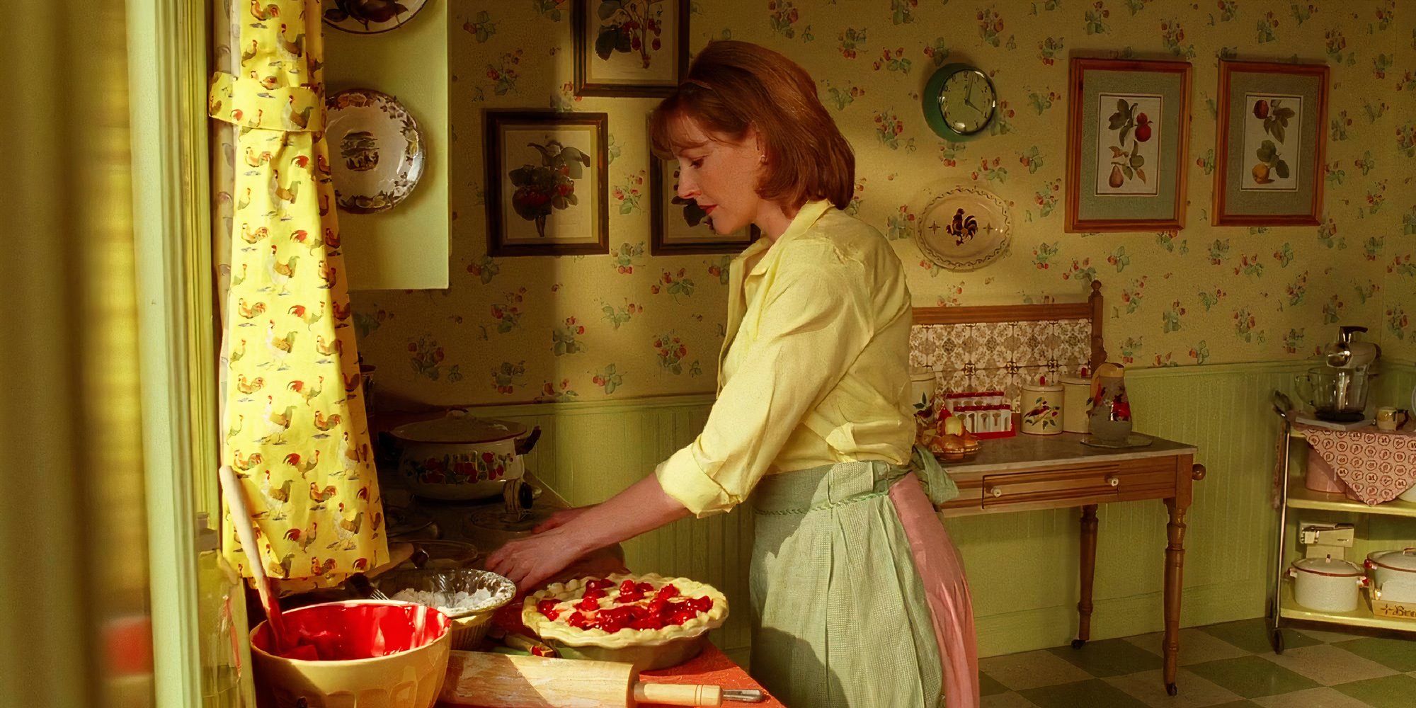 A woman cooking in Pushing Daisies