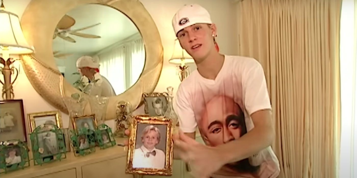 A young Aaron Carter at MTV Cribs