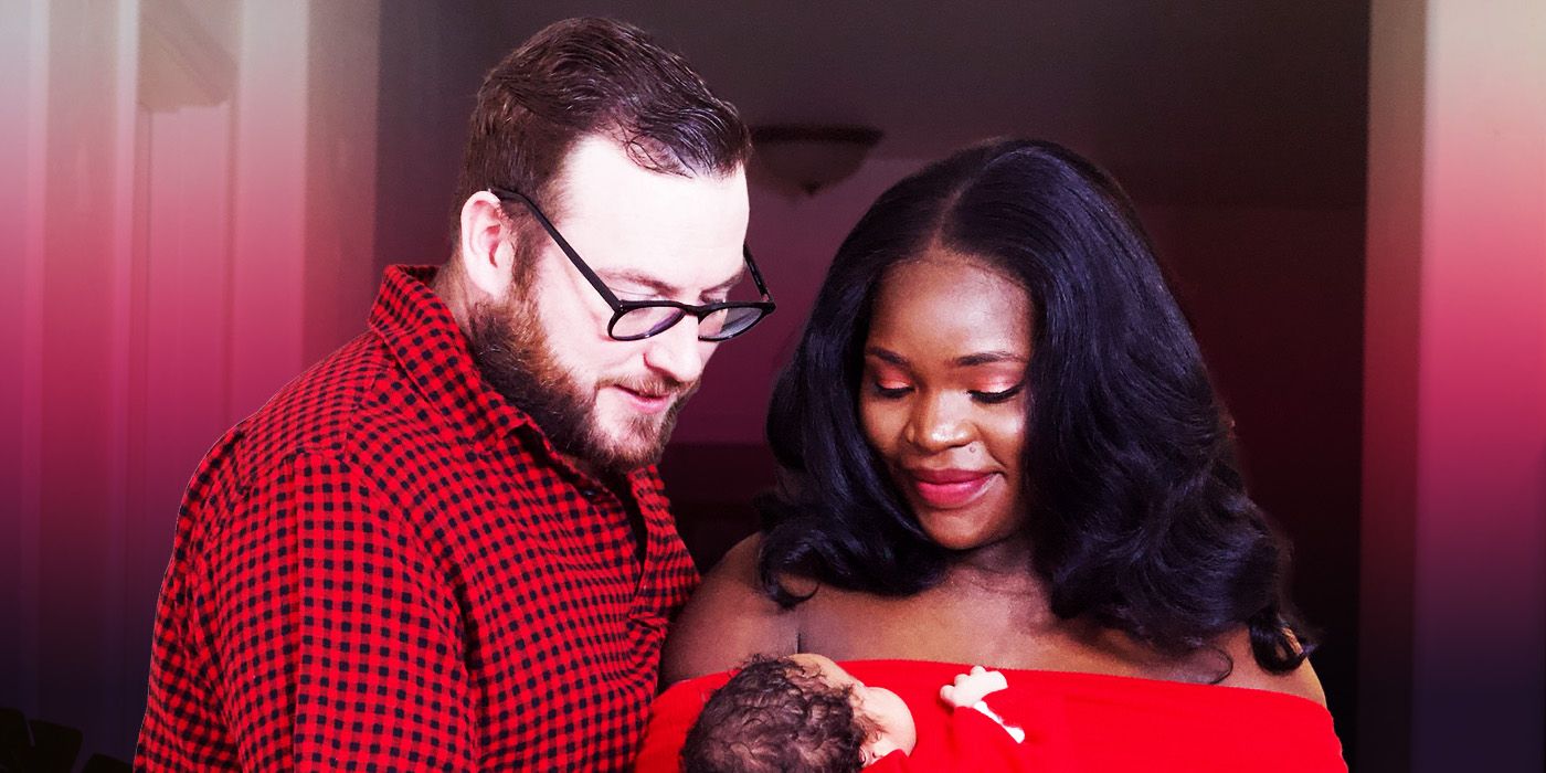 Akinyi Obala and Benjamin Taylor from 90 Day Fiance holding their new baby