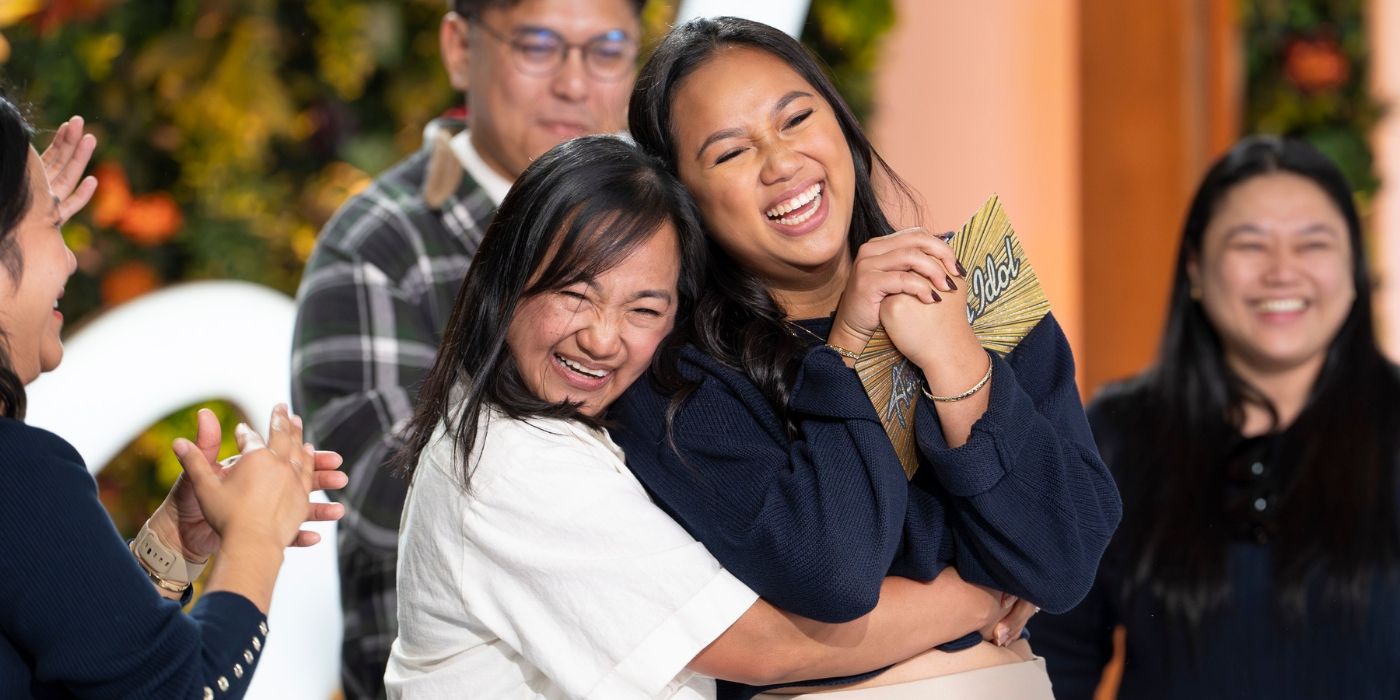Mikaela Bautista gets a hug from her family when she gets her Golden Ticket on &lsquo;American Idol&rsquo; Season 23.