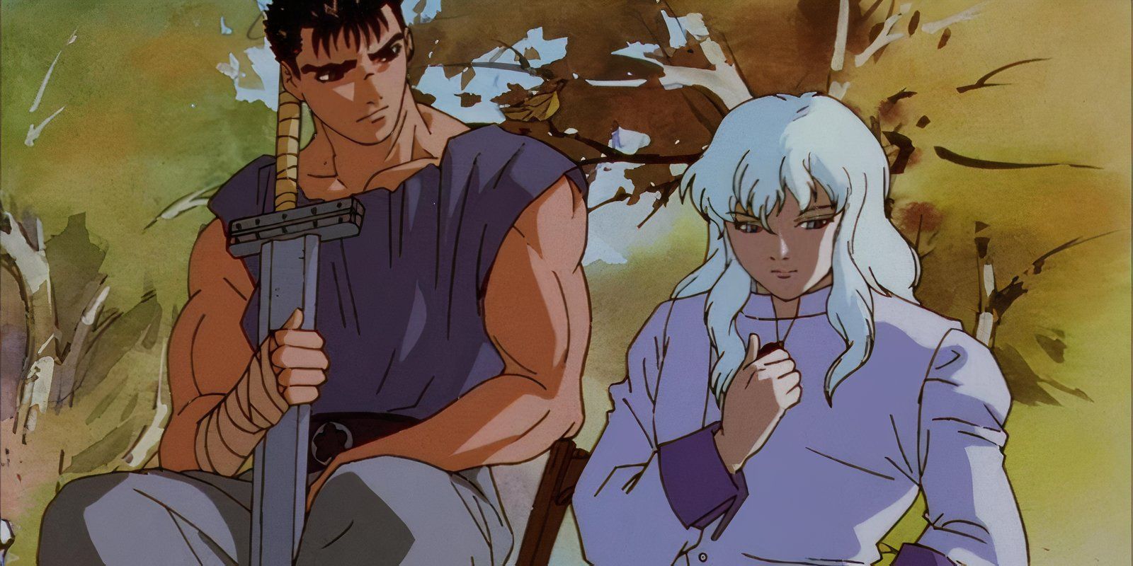 Griffith and Guts in Beserk 1997 anime.