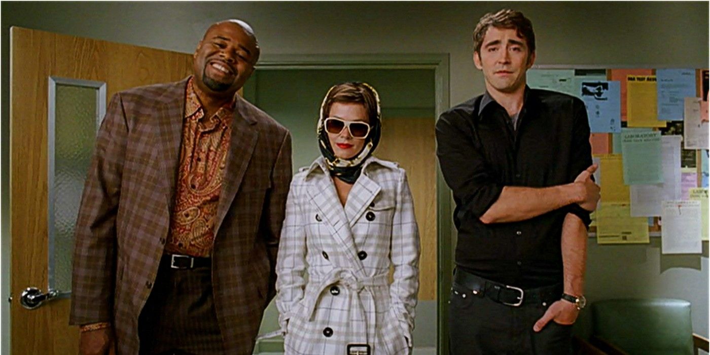 Emerson Cod, Chuck Charles, and Ned the piemaker standing together in a morgue in Pushing Daisies.