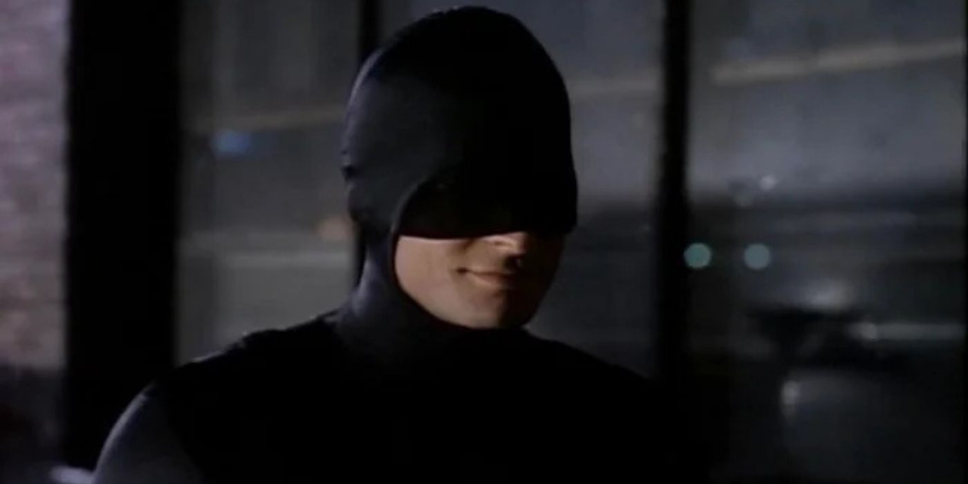 Daredevil in his black suit in The Trial of the Incredible Hulk