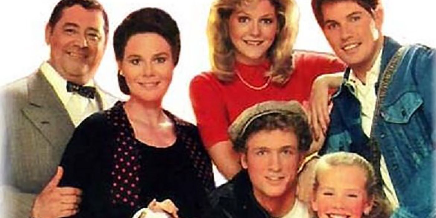 The family from Boone posing in a poster image.