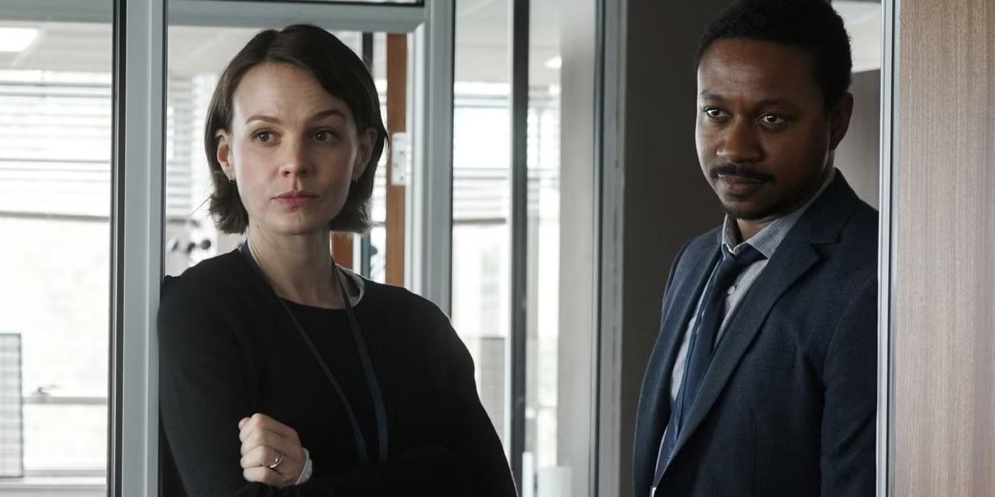 Carey Mulligan as Kip Glaspie and Nathaniel Martello-White as Nathan Bilk in Collateral