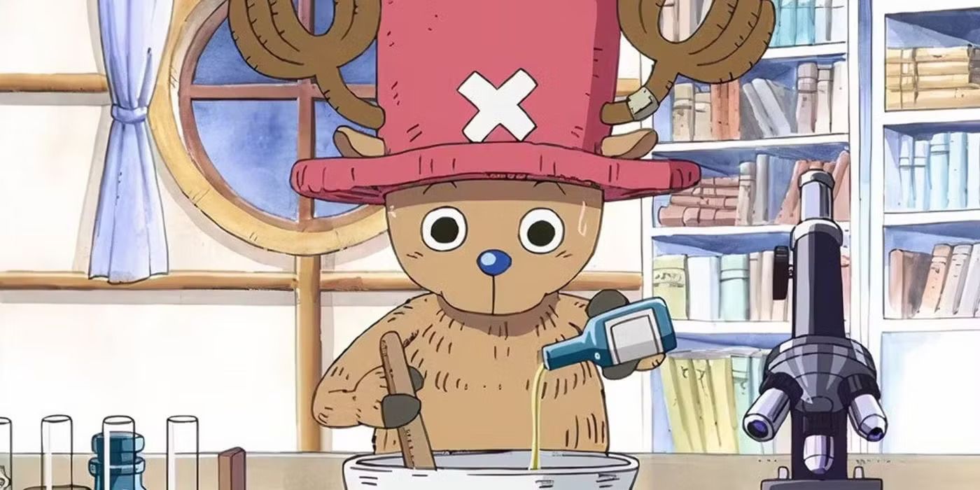 Tony Tony Chopper from One Piece making medicine