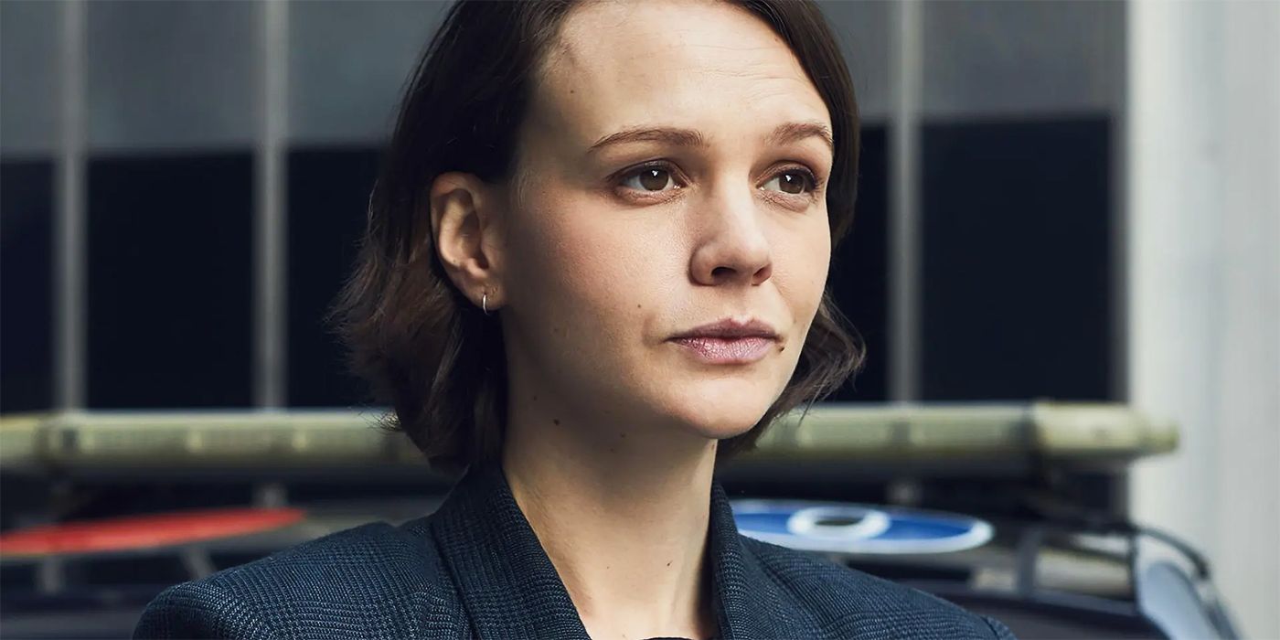 Carey Mulligan looking serious in the show Collaterol