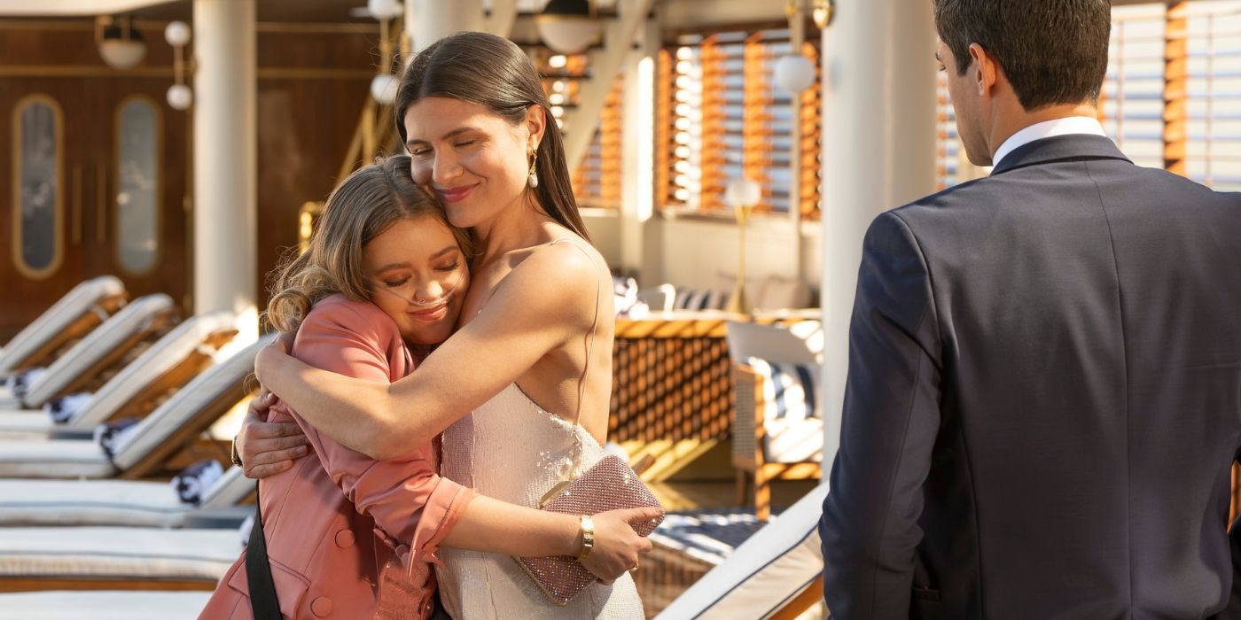 Phillipa Soo and Jade Pettyjohn embrace in Doctor Odyssey Episode 11