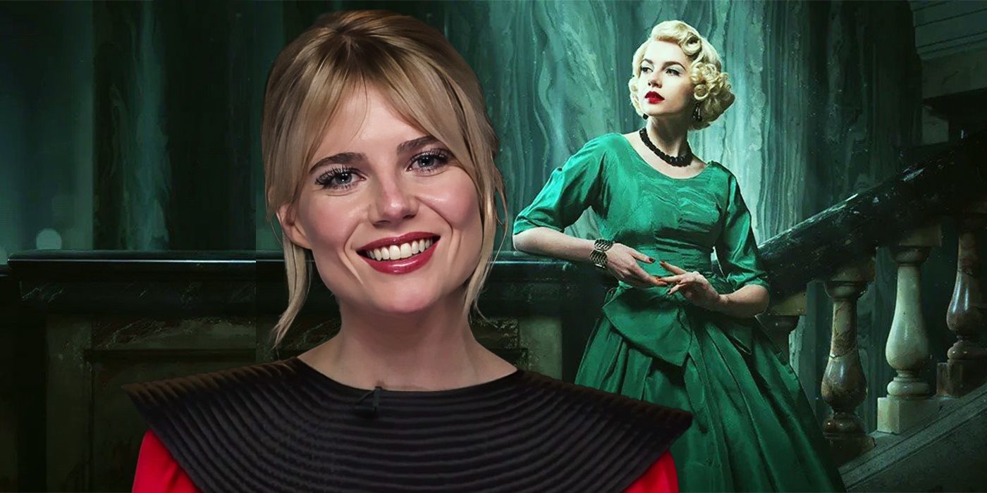 Image from NImesh Niyomal Perera of Lucy Boynton smiling at the camera for A Cruel Love: The Ruth Ellis Story