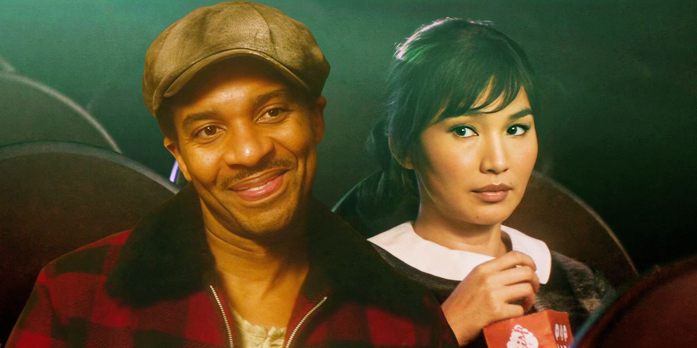 Image from Jefferson Chacon of ​​​​​​André Holland as Paul sitting next to Gemma Chan as Edna for The Actor