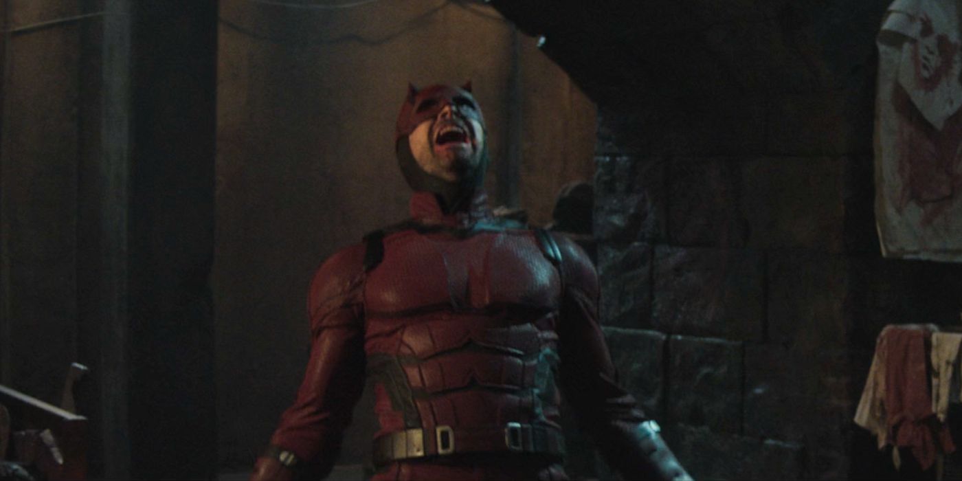 Daredevil (Charlie Cox) screaming in rage during his fight with Muse in 'Daredevil: Born Again' Episode 6.