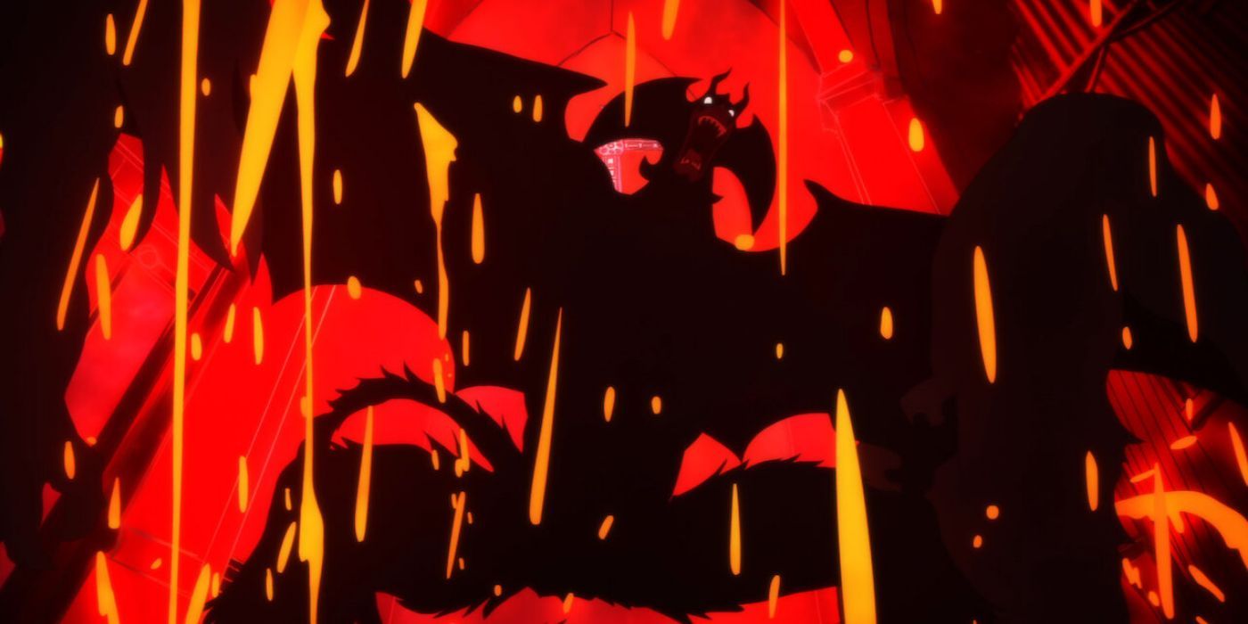 Devilman surrounded by blood in Devilman Crybaby.