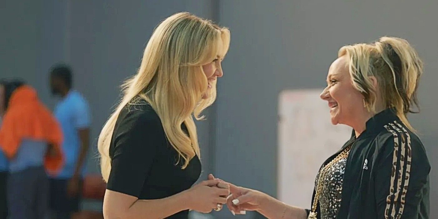 Isla Gordon talking to Bonnie Bugg in Running Point