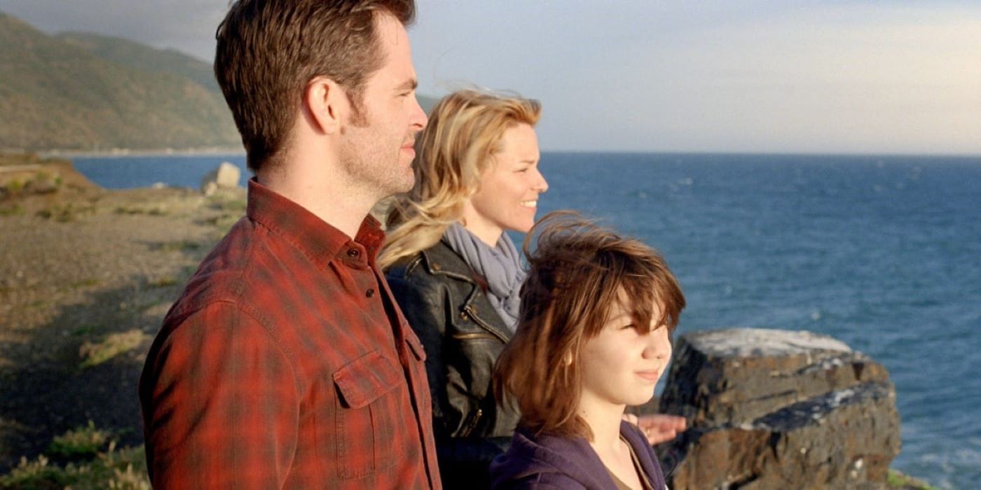 Elizabeth Banks (Frankie), Chris Pine (Sam), and Michael Hall D&rsquo;Addario (Josh) in People Like Us
