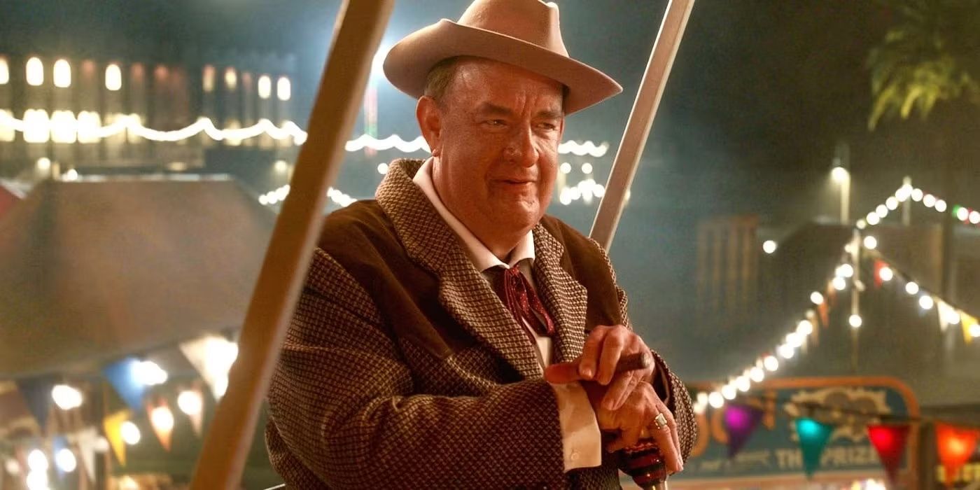 Tom Hanks as Colonel Tom Parker in Elvis
