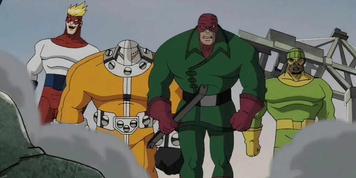 El equipo de demolición caminando hacia adelante en Avengers: los héroes más poderosos de la Tierra