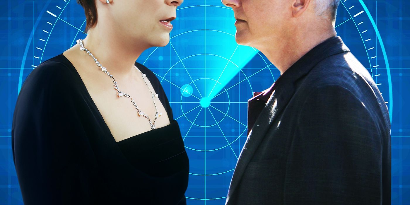 Custom image of Jamie Lee Curtis and Mark Harmon in Freaky Friday, seen from the nose down, in front of a radar display
