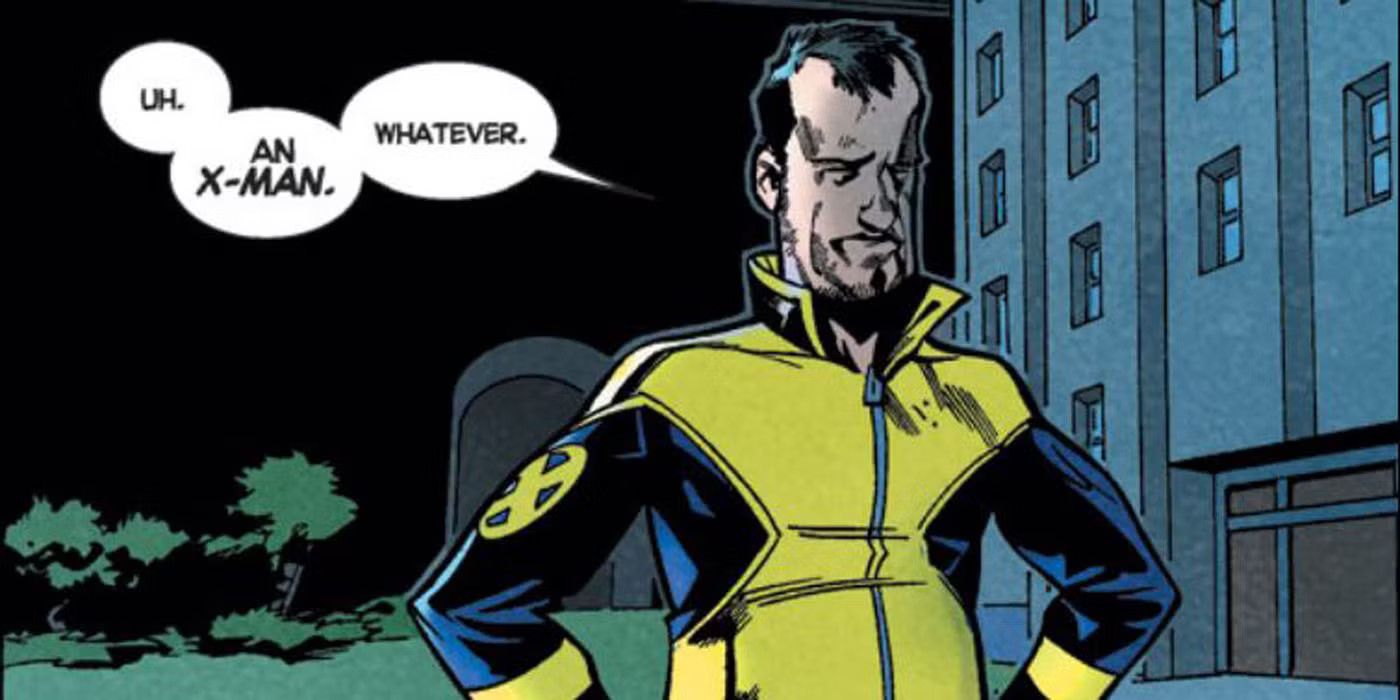 Forgetmenot stands with his hands on his hips in the pages of Marvel Comics