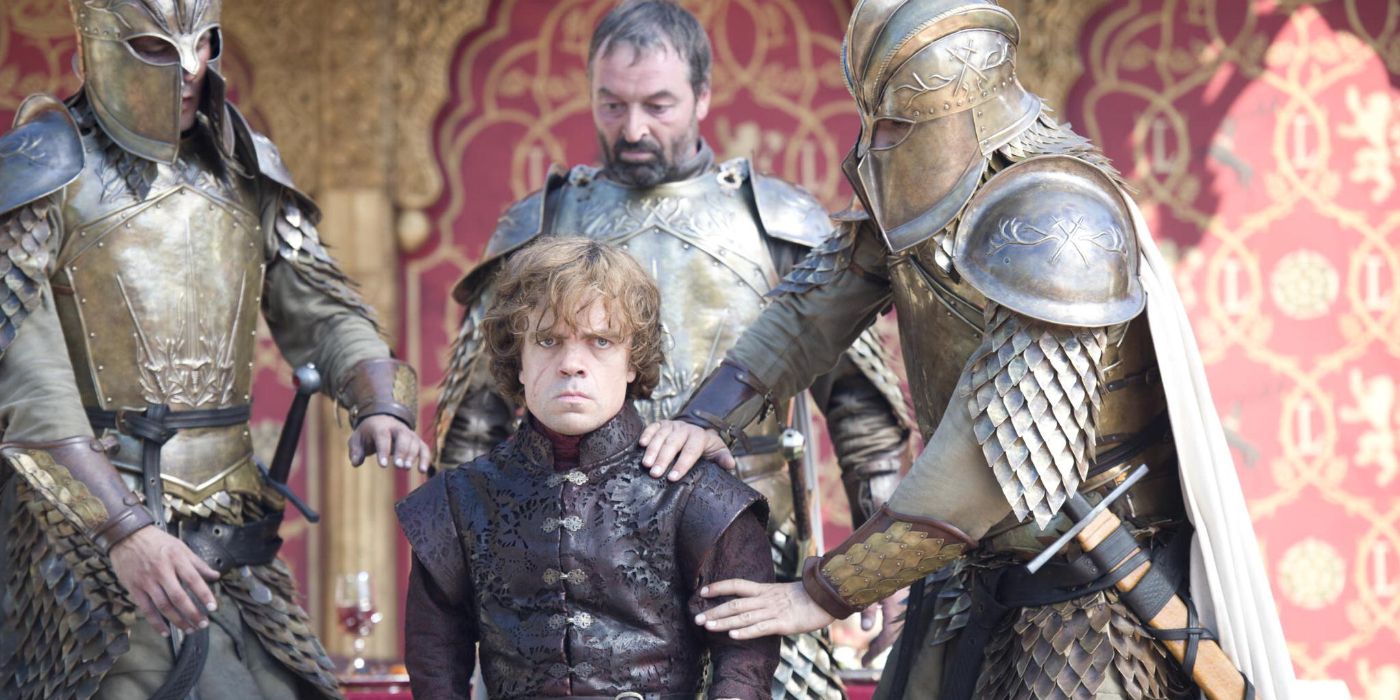 Tyrion Lannister being detained at the Purple Wedding in Game of Thrones