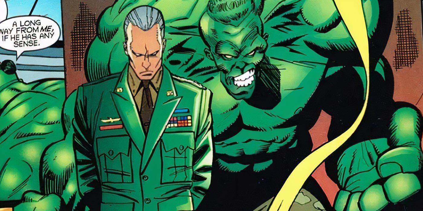 General Ryker caminando con abominación en Marvel Comics