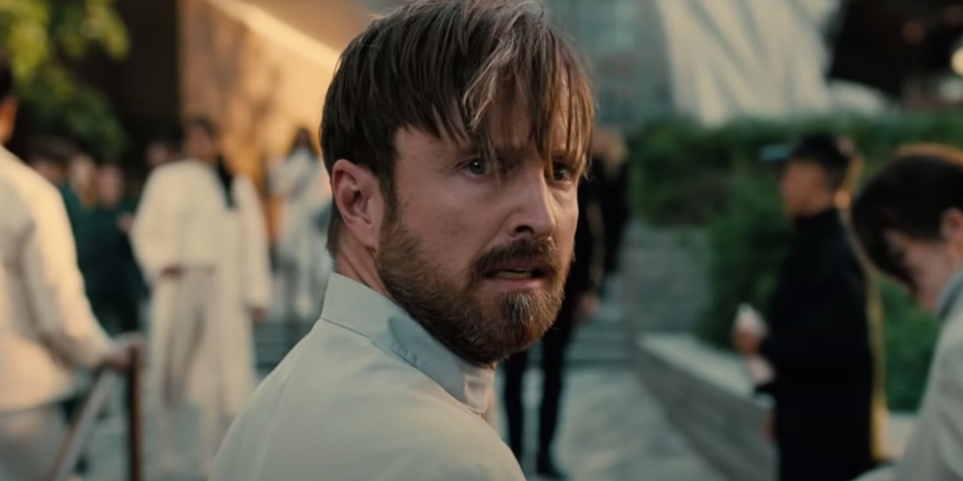 Aaron Paul looks back, worried